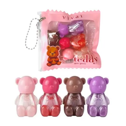 MINI GLOSS TEDDY COM 4 UNIDADES VIVAI
