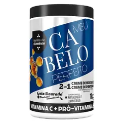 CREME MEU CABELO PERFEITO 2 EM 1 VITAMINA C GOTA DOURADA  1KG