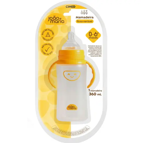 MAMADEIRA FLUXO VARIAVEL AMARELA JOAO E MARIA CIMED 360ML