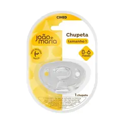 CHUPETA TAMANHO 1 BICO SILICONE JOAO E MARIA CIMED