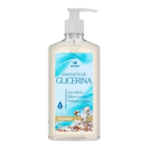 SABONETE LIQUIDO DE GLICERINA ALGODAO AVVIO 480ML