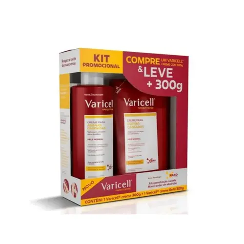 KIT CREME E REFIL PARA PERNAS CANSADAS NANOINTENSE VARICELL 300G