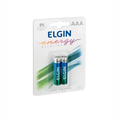 PILHA ALCALINA AAA ELGIN COM 2 UNIDADES