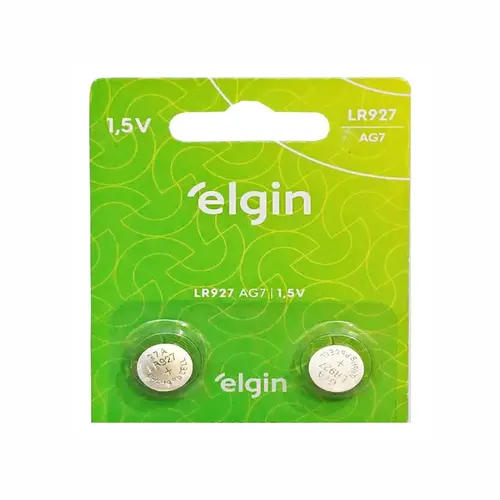 PILHA ALCALINA LR927 AG7 1,5V ELGIN COM 2 UNIDADES