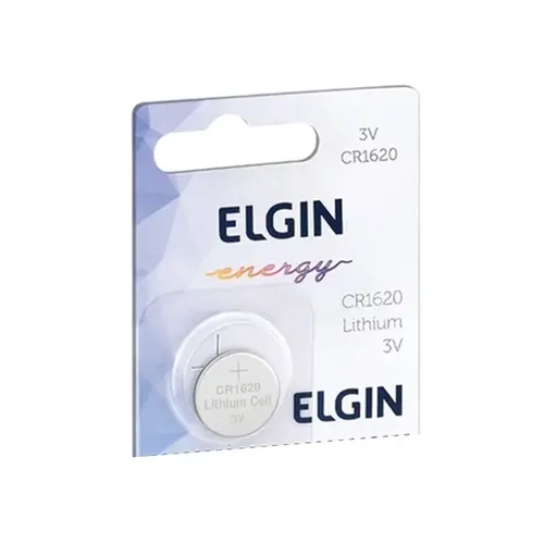 PILHA LITIO CR1620 3V ELGIN COM 1 UNIDADE