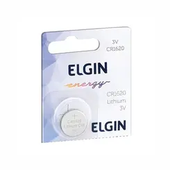 PILHA LITIO CR1620 3V ELGIN COM 1 UNIDADE