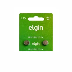 PILHA LITIO LR621 AG1 1,5V ELGIN COM 2 UNIDADE