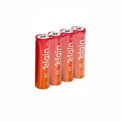PILHA ZINCO AA ELGIN COM 4 UNIDADES