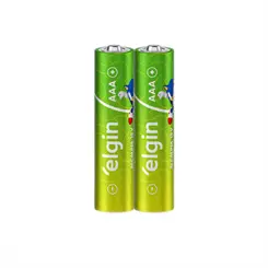 PILHA ALCALINA AAA ELGIN COM 2 UNIDADES
