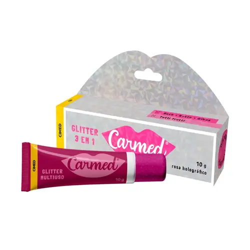 HIDRATANTE LABIAL GLITTER MULTIUSO 3EM1 CARMED 10G