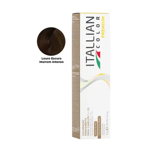 TINTA 6.77 LOURO ESCURO MARROM INTENSO PREMIUM TRIVITT ITALLIAN COLOR 60G