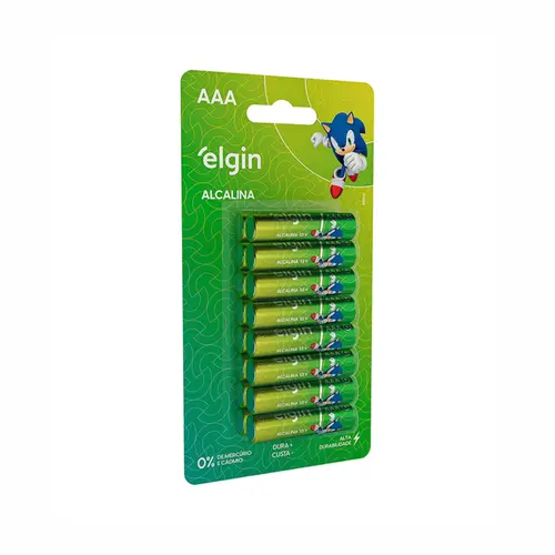 PILHA ALCALINA AAA ELGIN COM 16 UNIDADES