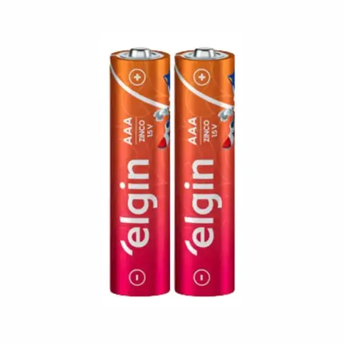 PILHA ZINCO AAA 1,5V ELGIN COM 2 UNIDADES