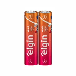 PILHA ZINCO AAA 1,5V ELGIN COM 2 UNIDADES
