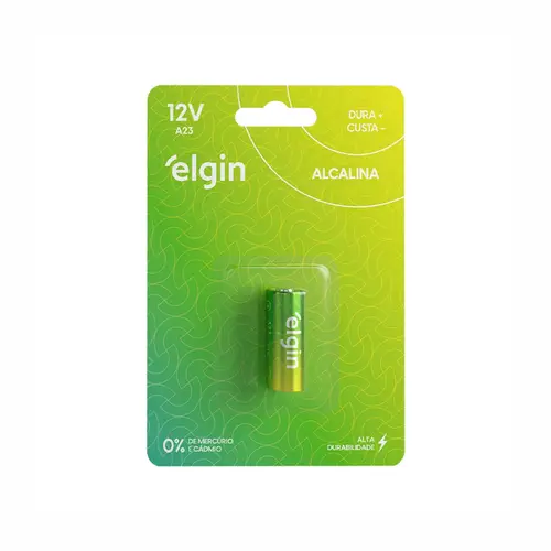 PILHA ALCALINA A23 12V ELGIN COM 1 UNIDADE
