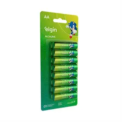 PILHA ALCALINA AA ELGIN COM 16 UNIDADE