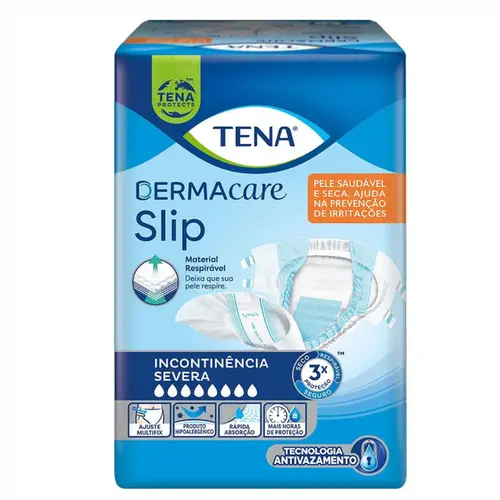 FRALDA GERIATRICA SLIP G COM 8 UNIDADES INCONTINENCIA SEVERA DERMACARE TENA