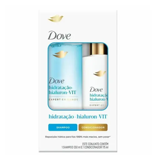 KIT SHAMPOO E CONDICIONADOR HIDRATACAO DOVE 350ML E 175ML