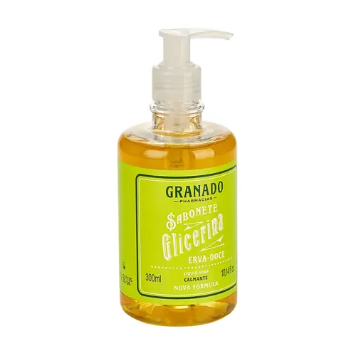 SABONETE LIQUIDO GLICERINADO ERVA DOCE CALMANTE GRANADO 300ML