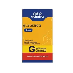 GLICLAZIDA 30MG COM 60 COMPRIMIDOS