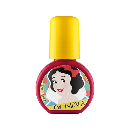 ESMALTE INFANTIL VERMELHO BRANCA DE NEVE DISNEY PRINCESAS IMPALA 6ML