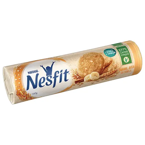 BISCOITO NESFIT BANANA, AVEIA E CANELA NESTLE 160G