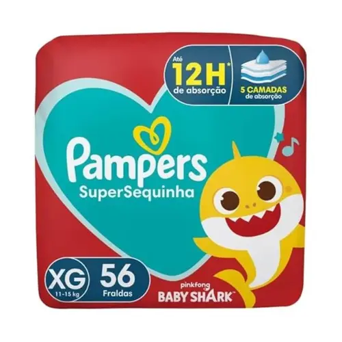 FRALDA XG COM 56 UNIDADES SUPERSEQUINHA PAMPERS