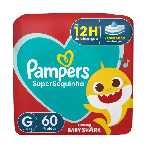FRALDA G COM 60 UNIDADES SUPERSEQUINHA PAMPERS