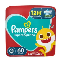 FRALDA G COM 60 UNIDADES SUPERSEQUINHA PAMPERS