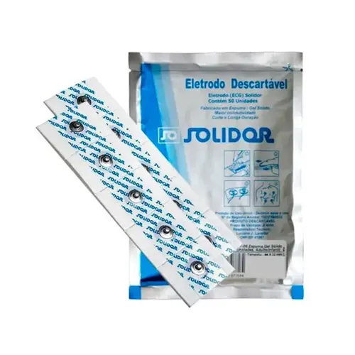 ELETRODO DESCARTAVEL 44X32 COM 50 UNIDADES SOLIDOR