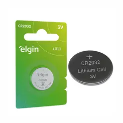 PILHA LITIO CR2032 3V ELGIN COM 1 UNIDADE