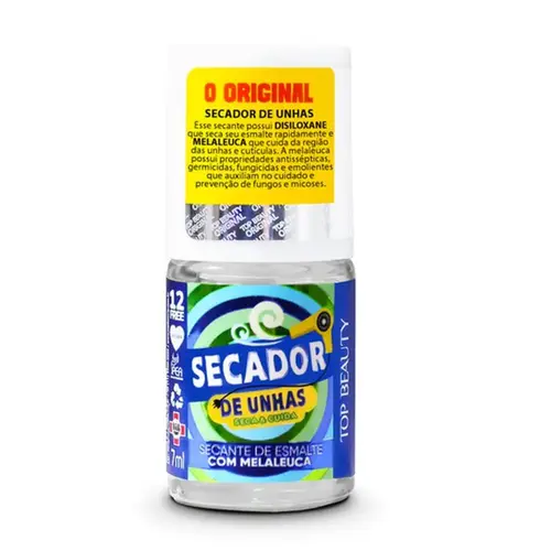 ESMALTE SECADOR DE UNHAS COM MELALEUCA TOP BEAUTY 7ML
