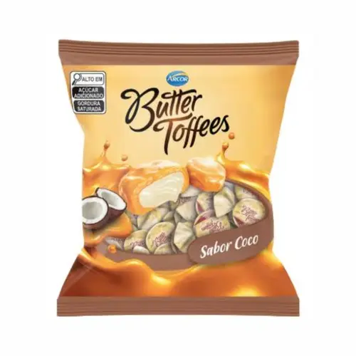 BALA COCO BUTTER TOFFEES COM 1 UNIDADES