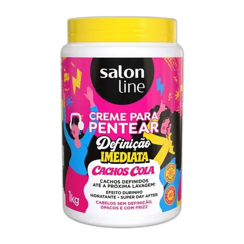 CREME PARA PENTEAR DEFINICAO IMEDIATA CACHOS COLA SALON LINE 1KG
