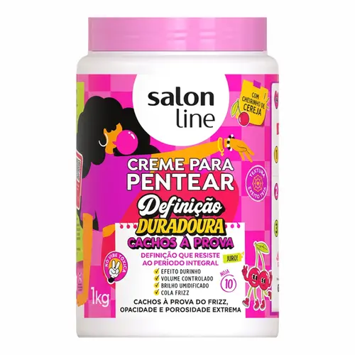 CREME PARA PENTEAR CACHOS A PROVA DEFINICAO DURADORA SALON LINE 1KG