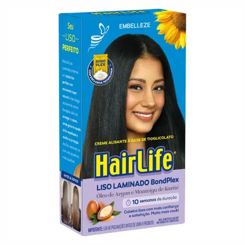 CREME ALISANTE LISO LAMINADO HAIRLIFE 180G