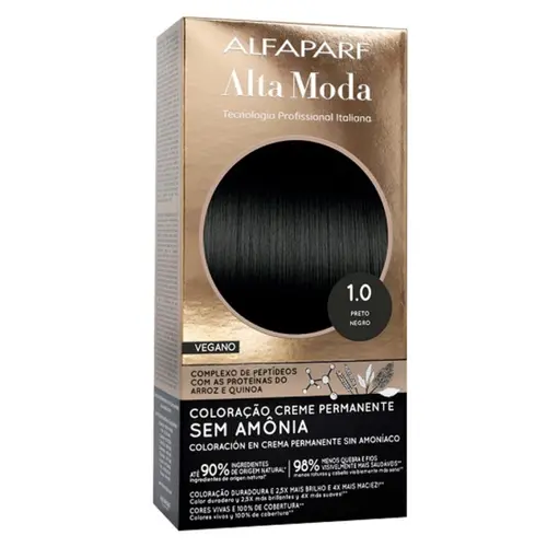 TINTA 1.0 PRETO SEM AMONIA ALTA MODA ALFAPARF