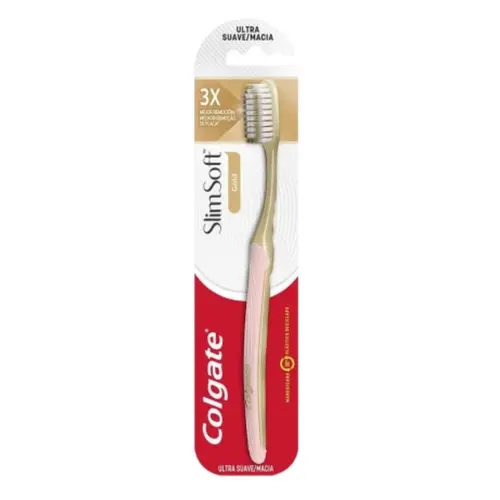 ESCOVA DE DENTE SLIMSOFT GOLD MACIA COM 1 UNIDADE COLGATE