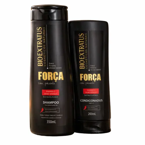 KIT SHAMPOO E CONDICIONADOR FORCA PIMENTA BIO EXTRATUS 350ML E 200ML