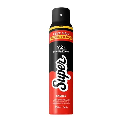 DESODORANTE AEROSSOL ENERGY SUPER CIMED 250ML