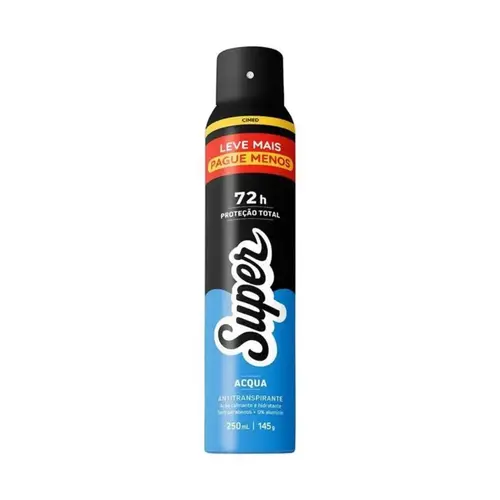 DESODORANTE AEROSSOL ACQUA SUPER CIMED 250ML