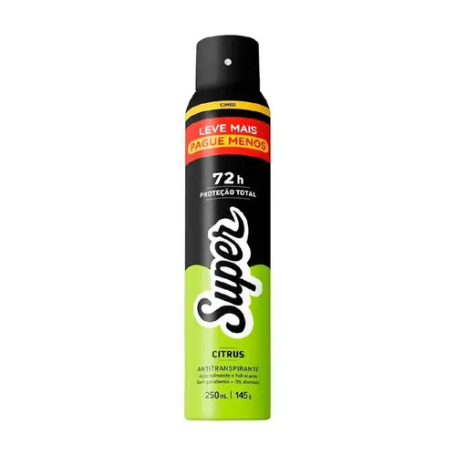 DESODORANTE AEROSSOL CITRUS SUPER CIMED 250ML
