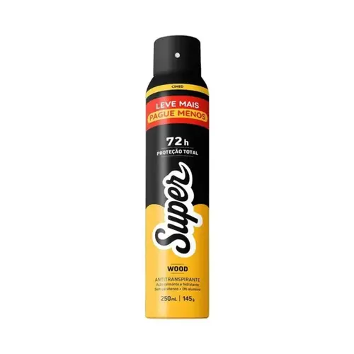 DESODORANTE AEROSSOL WOOD SUPER CIMED 250ML