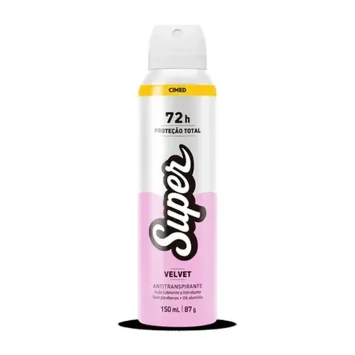 DESODORANTE AEROSSOL VELVET SUPER CIMED 150ML