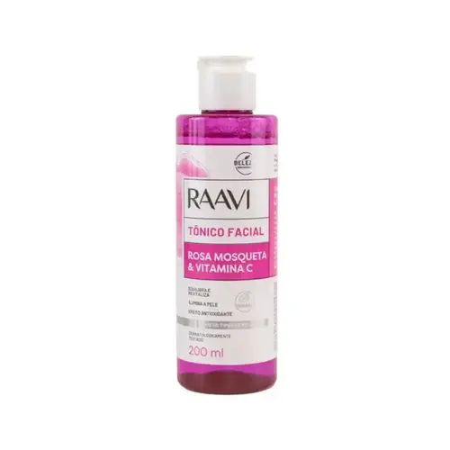 TONICO FACIAL ROSA MOSQUETA E VTAMINA C RAAVI 200ML