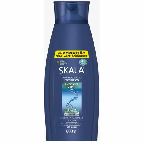 SHAMPOO ANTICASPA 2 EM 1 SKALA 600ML