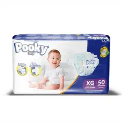 FRALDA XG COM 50 UNIDADES SUPER JUMBO POOKY