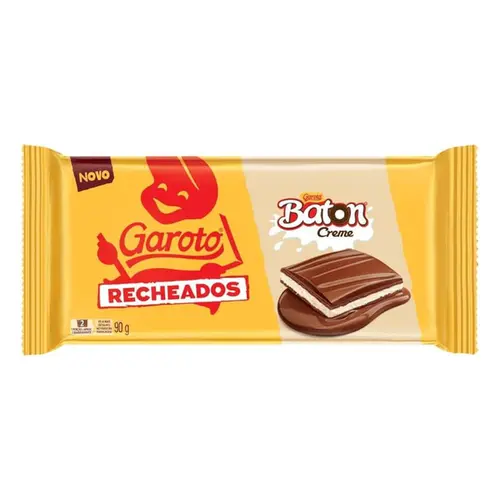 BARRA RECHEADA BATON GAROTO CREME NESTLE 90G
