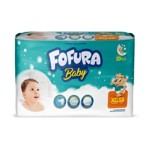 FRALDA HIPER XG COM 58 UNIDADESS FOFURA BABY