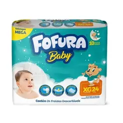FRALDA MEGA XG COM 24 UNIDADES FOFURA BABY